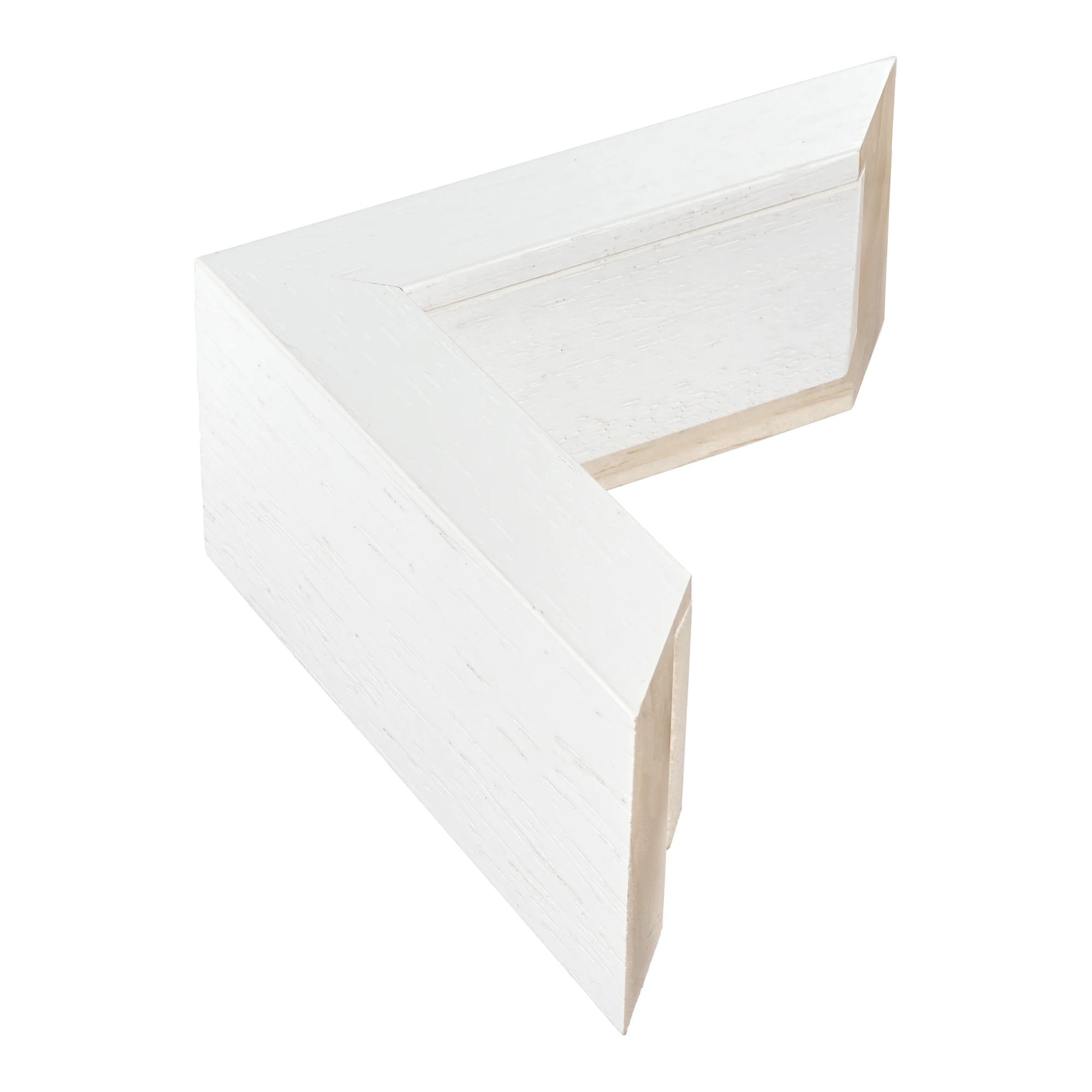Spacer II in white grain & white picture frame
