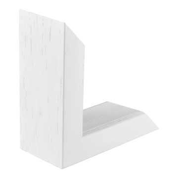 Spacer II in white & white grain picture frame