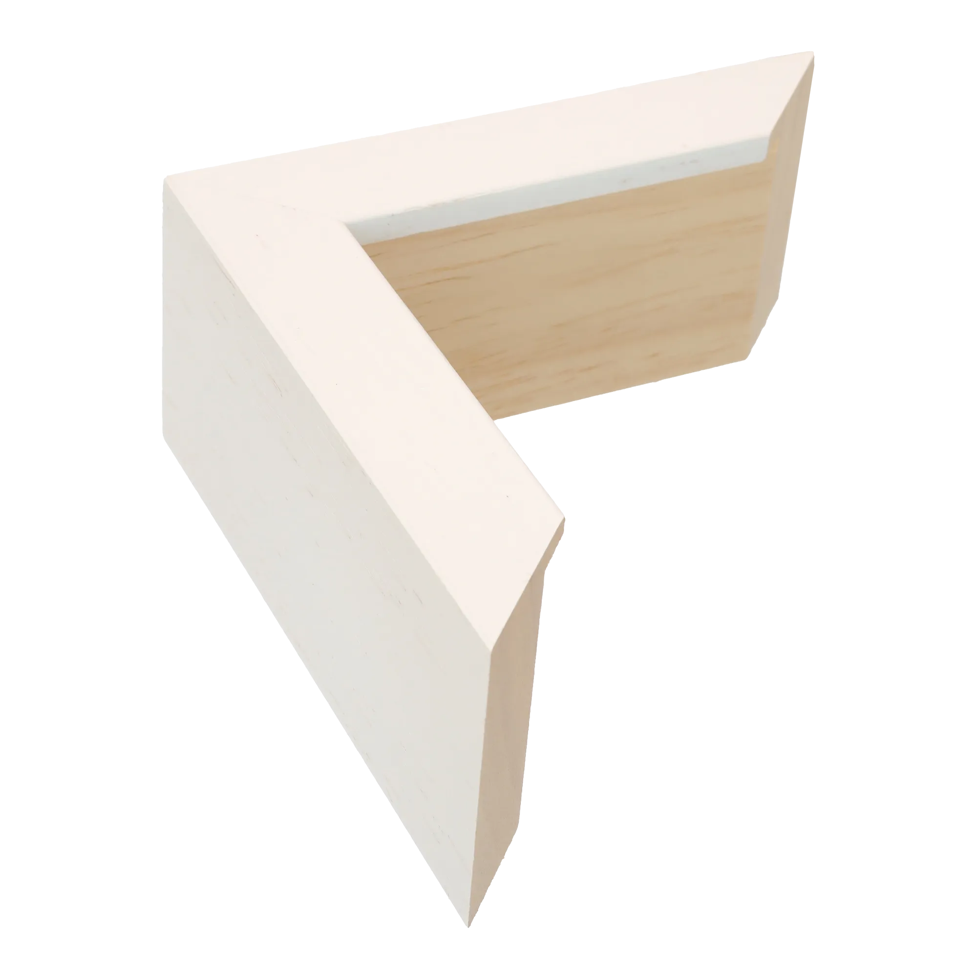 Spacer II in white grain picture frame