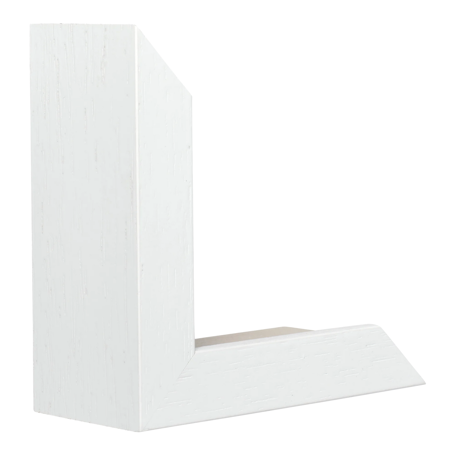 Vertical view of spacer ii white grain picture frame