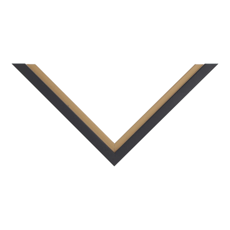 Top view of Step picture frame in black & gold