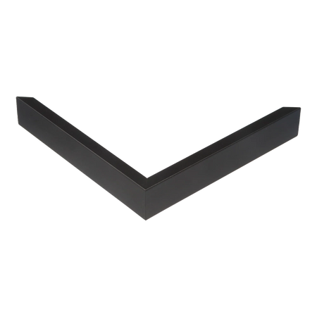 Corner view of Step in black & silver picture frame