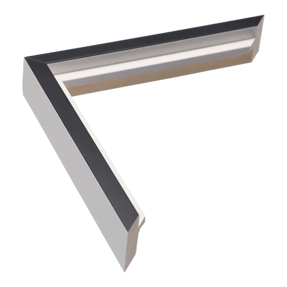 Step in black & white picture frame