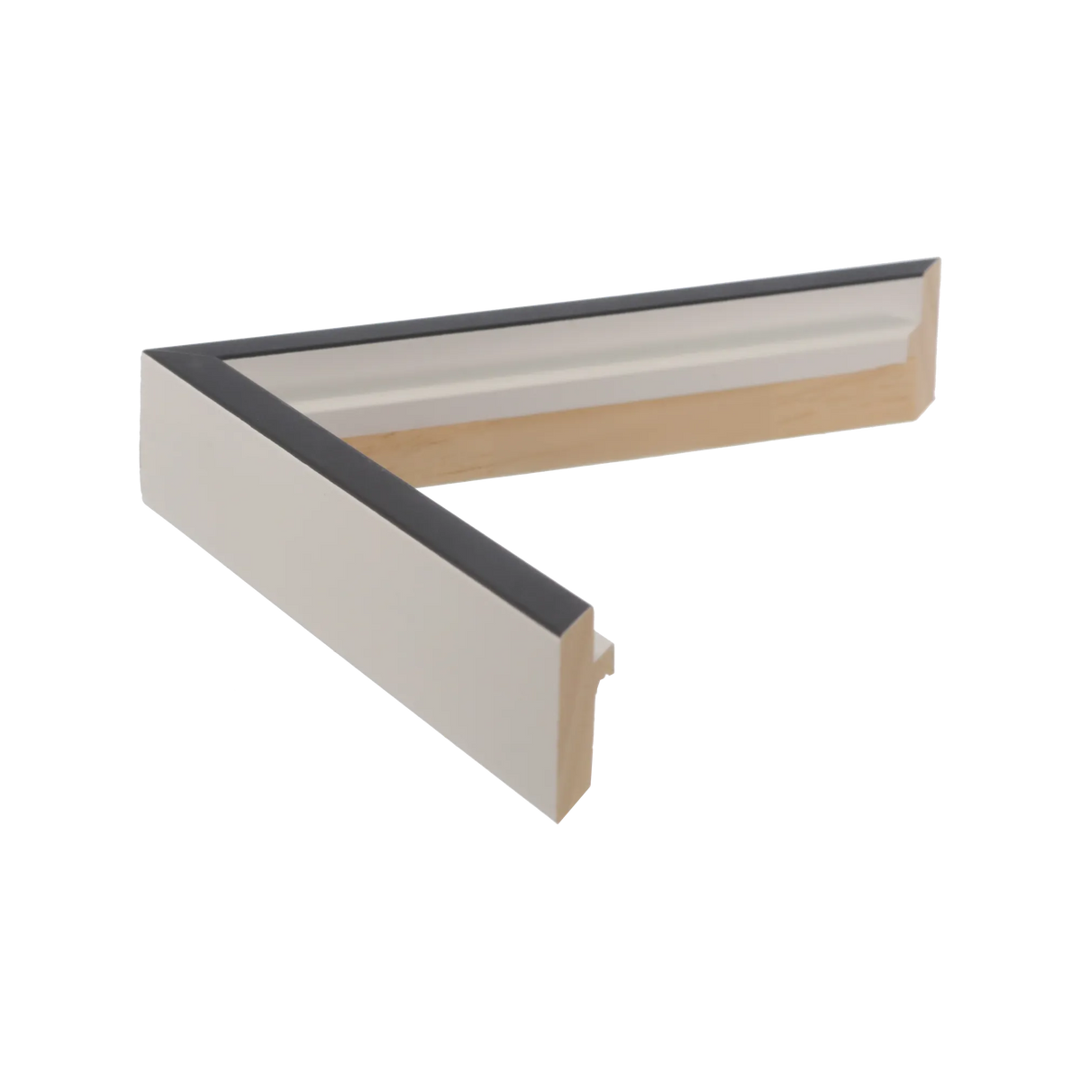 Side view of Step picture frame in black & white