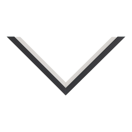 Top view of Step picture frame in black & white