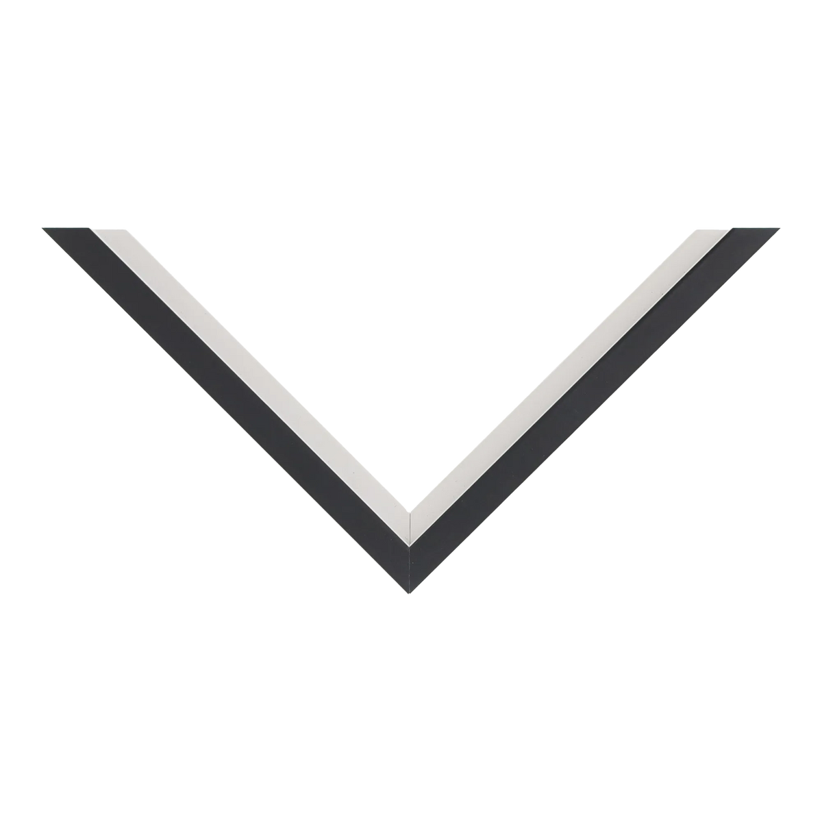 Top view of Step picture frame in black & white