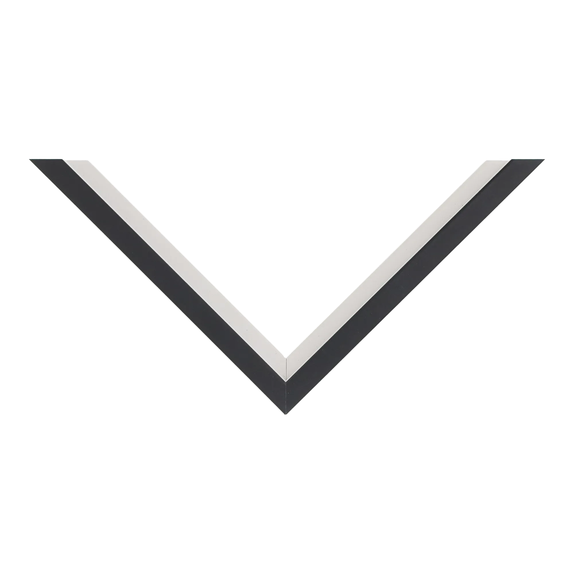 Top view of Step picture frame in black & white