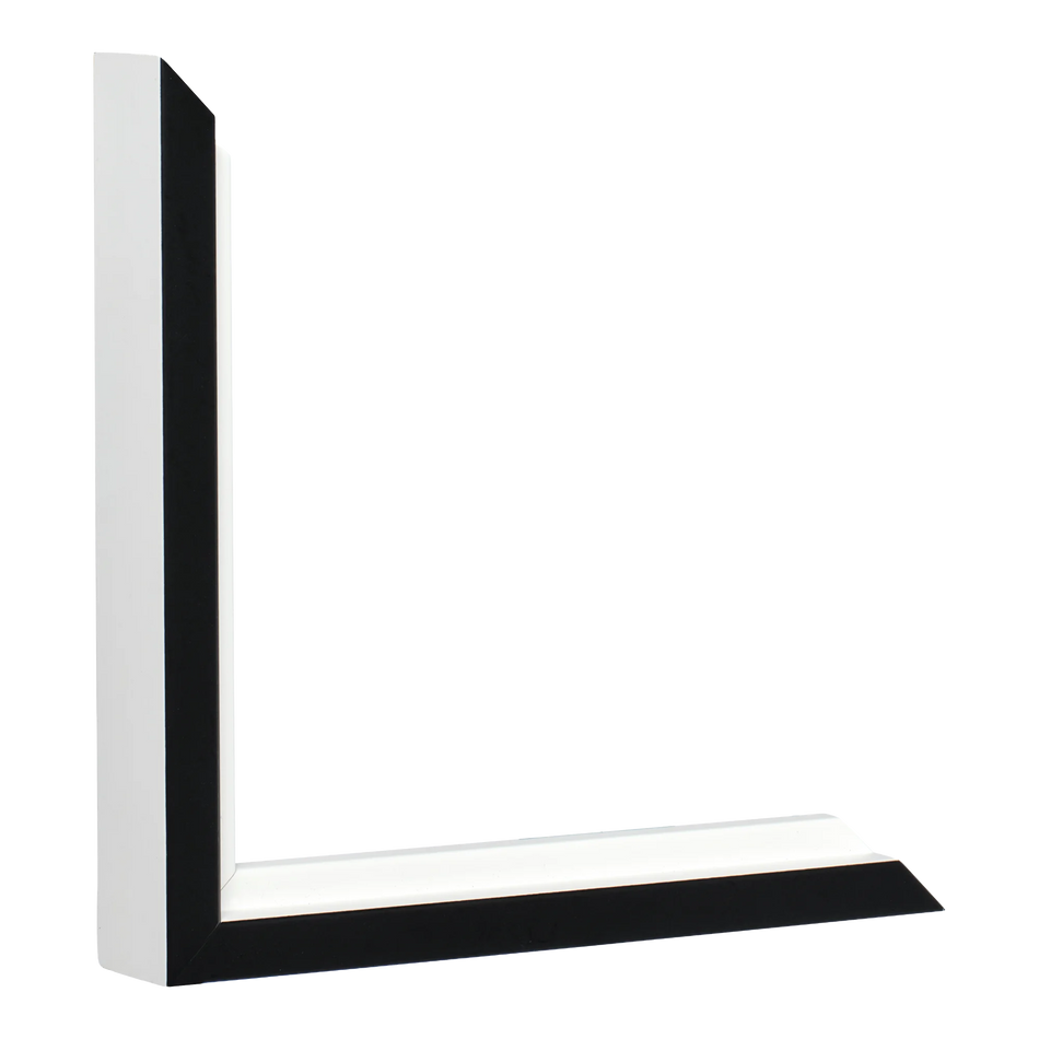 Step in black & white picture frame