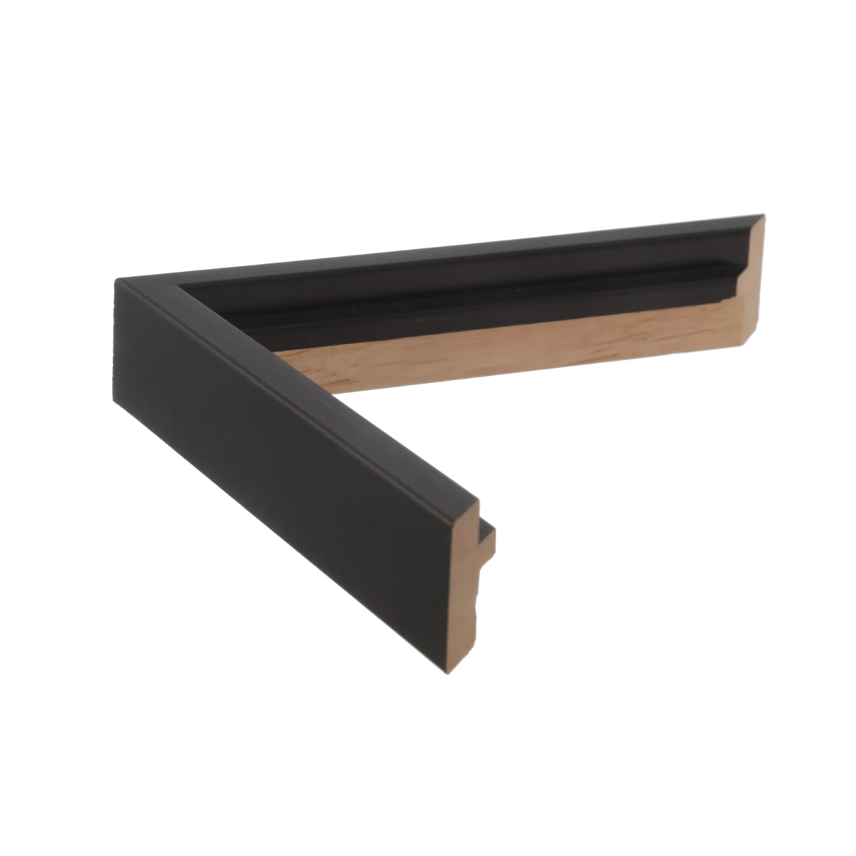 Side view of Step picture frame in black