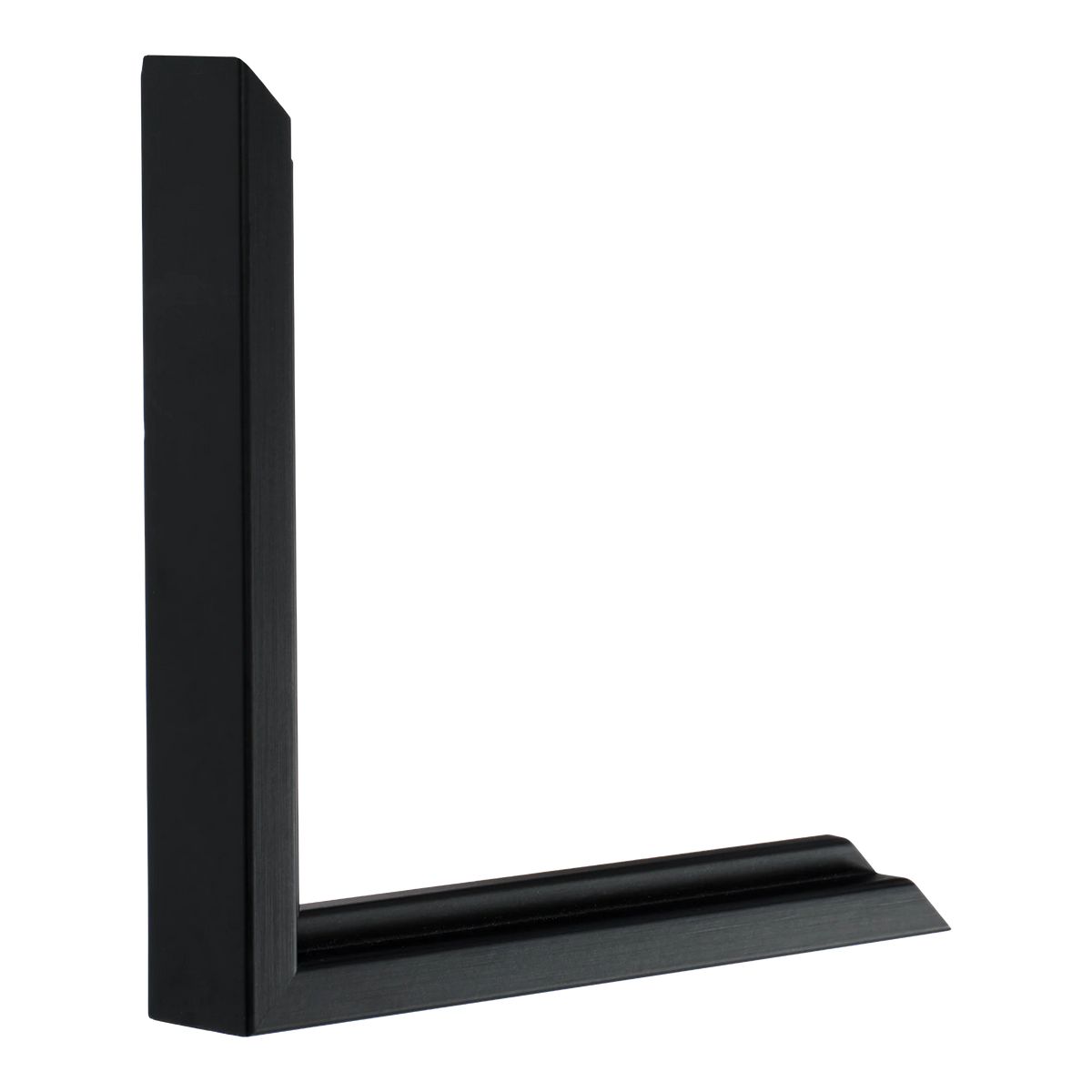 Vertical view of step black picture frame