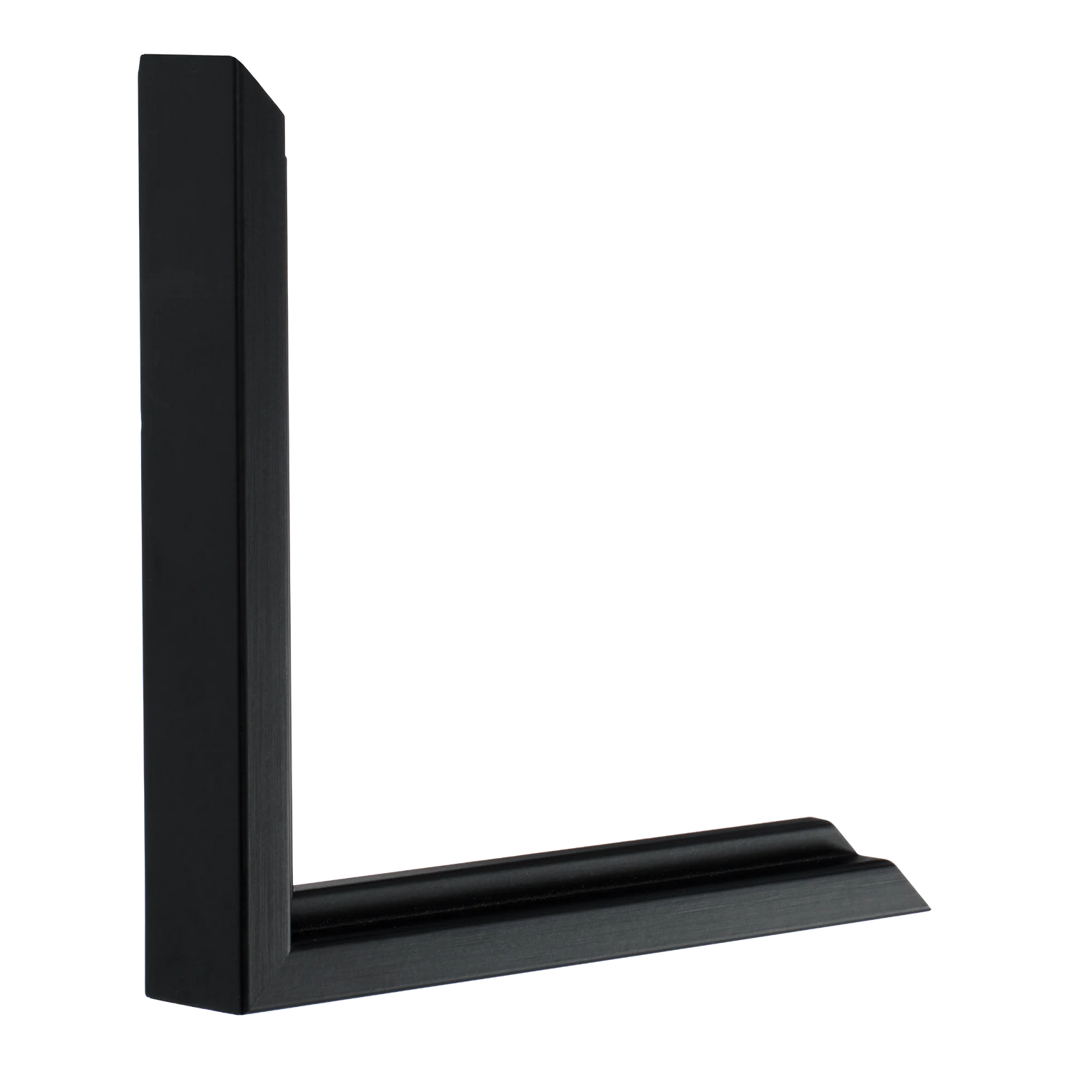 Vertical view of step black picture frame