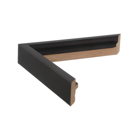 Side view of Step picture frame in black