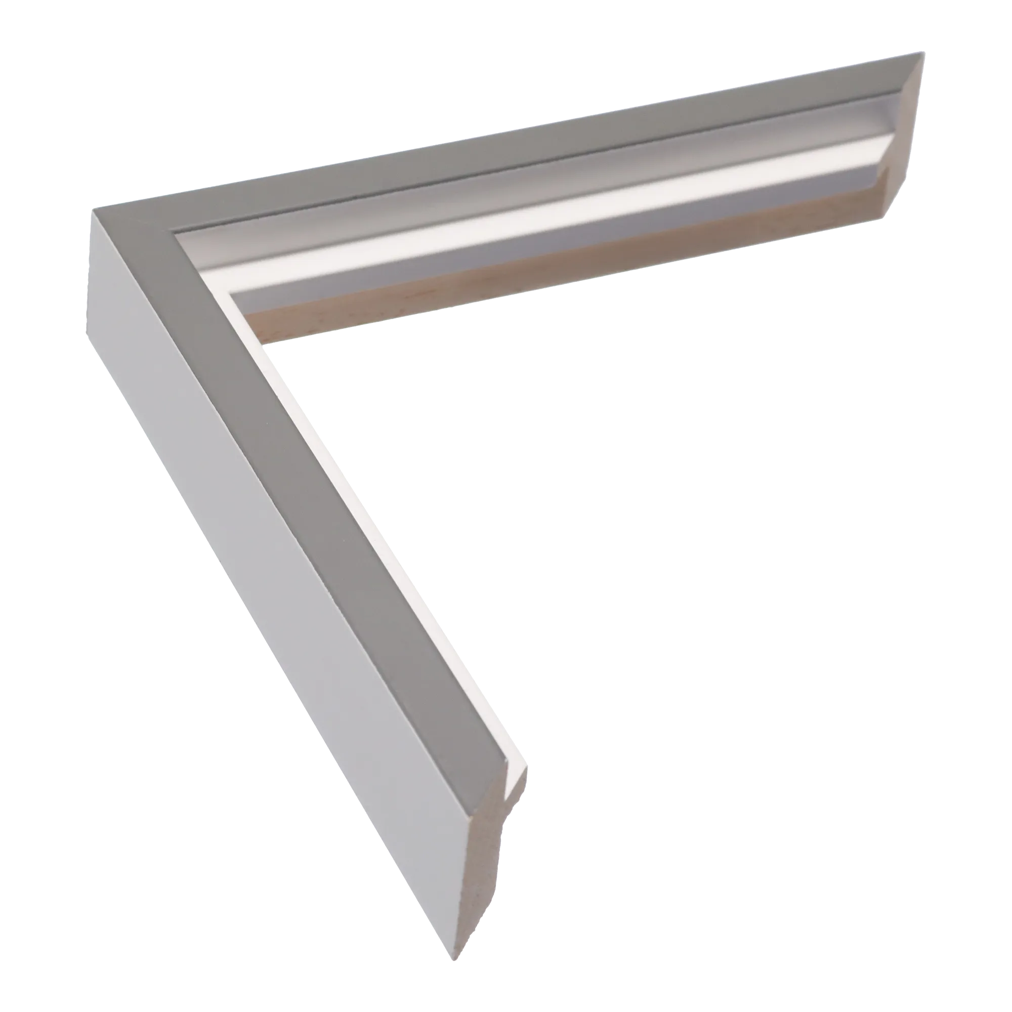 Step in white grey picture frame