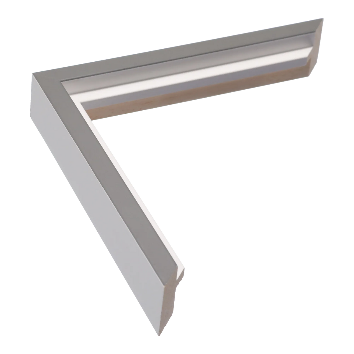 Step in white grey picture frame