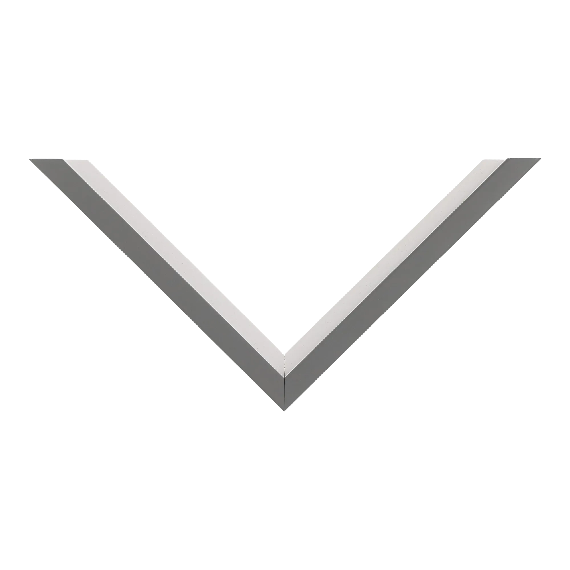 Top view of Step picture frame in white grey