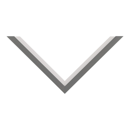 Top view of Step picture frame in white grey