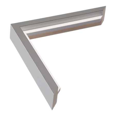 Step in white grey picture frame