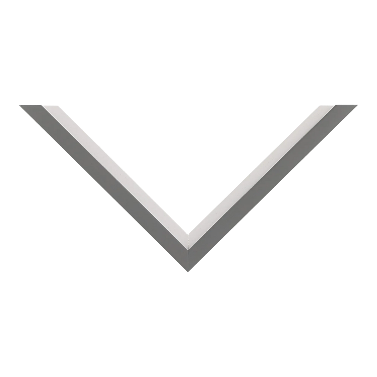 Top view of Step picture frame in white grey