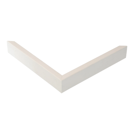 Corner view of Step in white picture frame