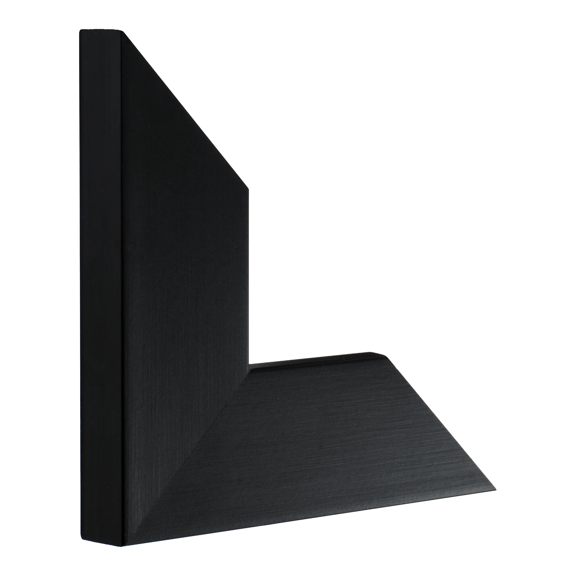 Vertical view of strata black picture frame