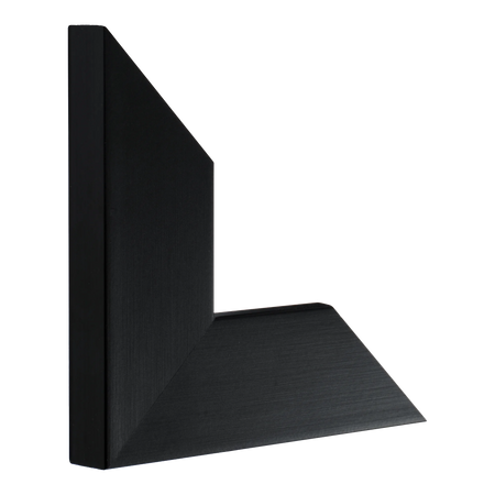 Vertical view of strata black picture frame