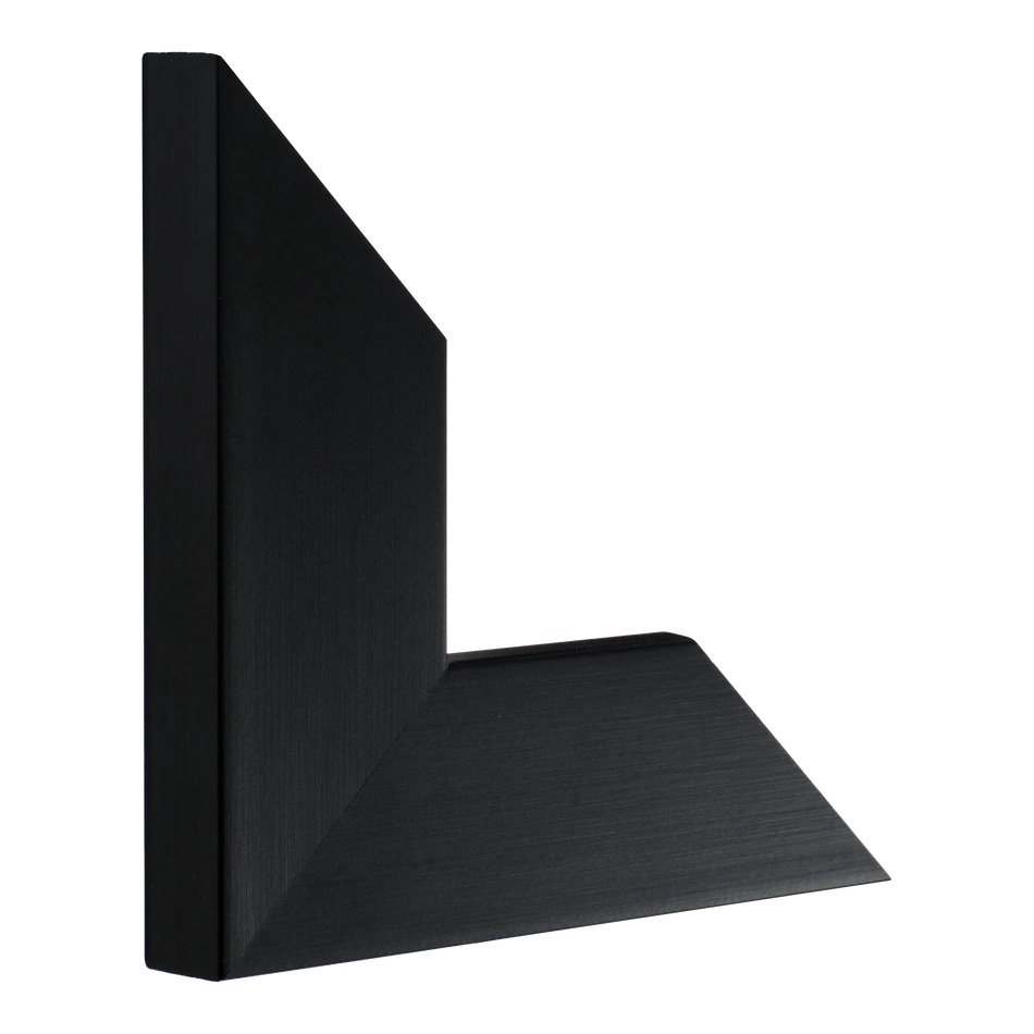 Vertical view of strata black picture frame