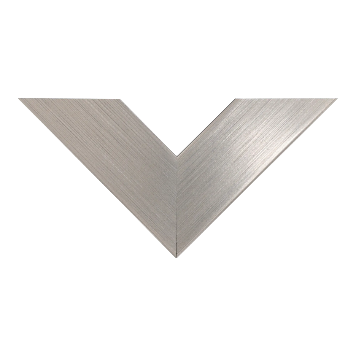 Top view of Strata picture frame in brushed pewter