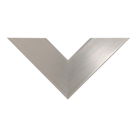 Top view of Strata picture frame in brushed pewter