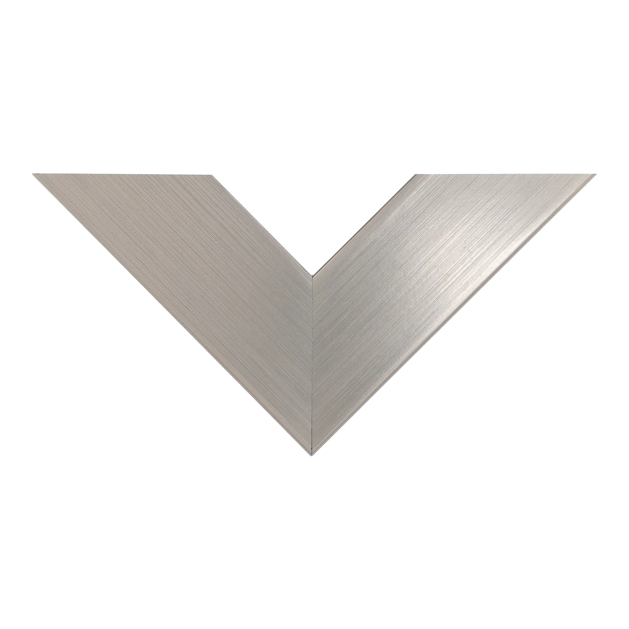 Top view of Strata picture frame in brushed pewter