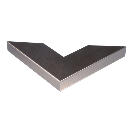 Corner view of Strata in brushed pewter picture frame