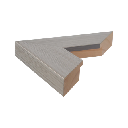 Side view of Strata picture frame in brushed silver