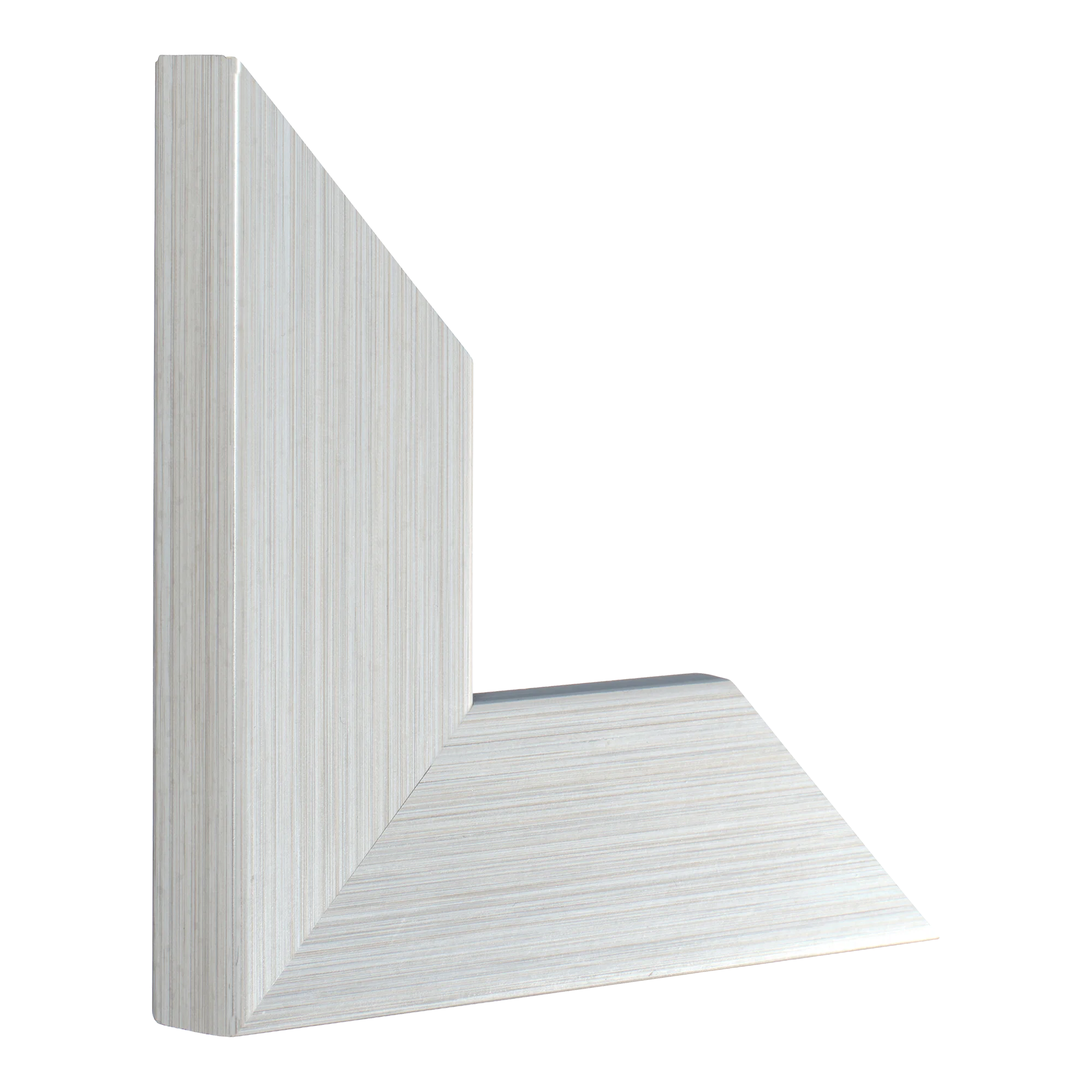 Vertical view of strata brushed silver picture frame