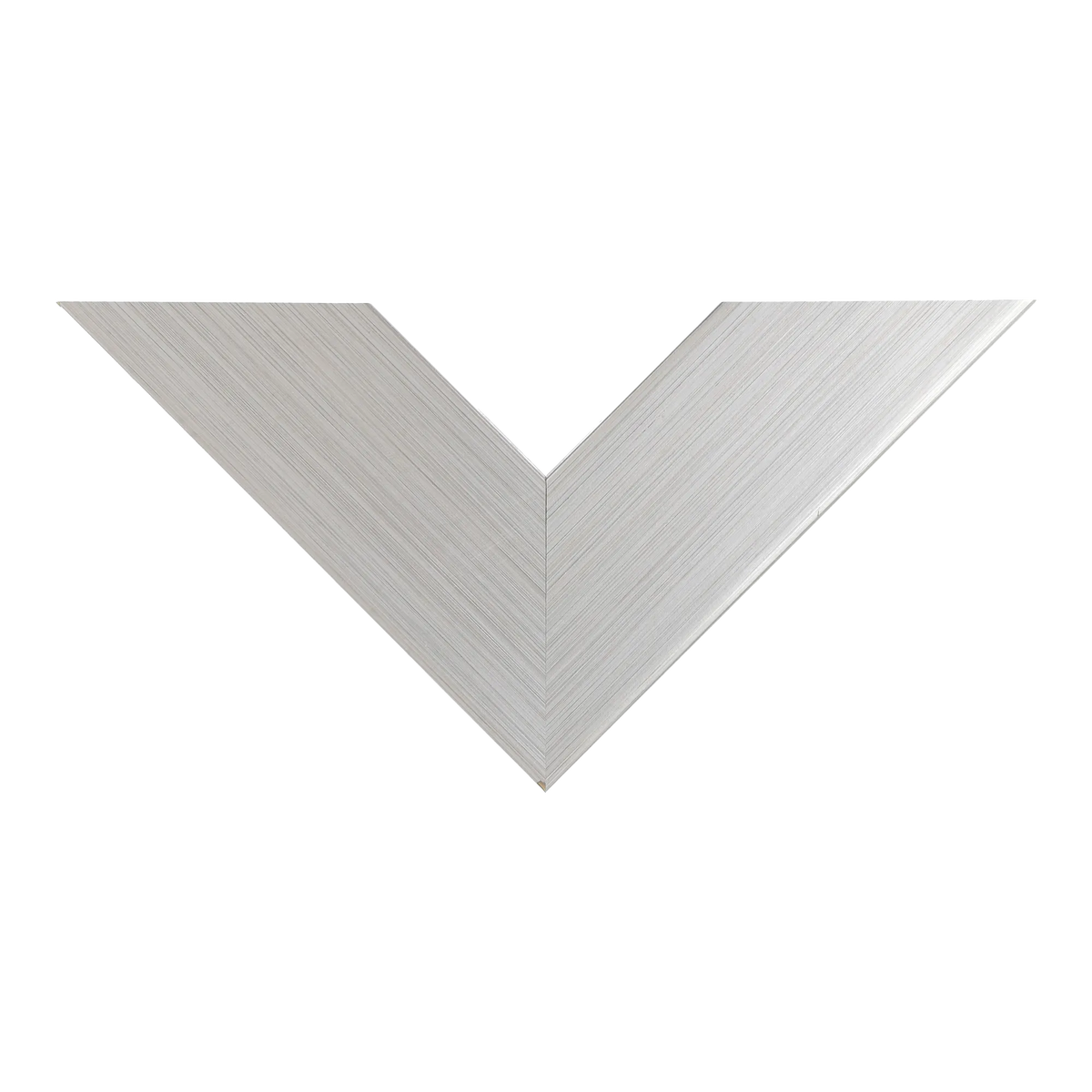 Top view of Strata picture frame in brushed silver