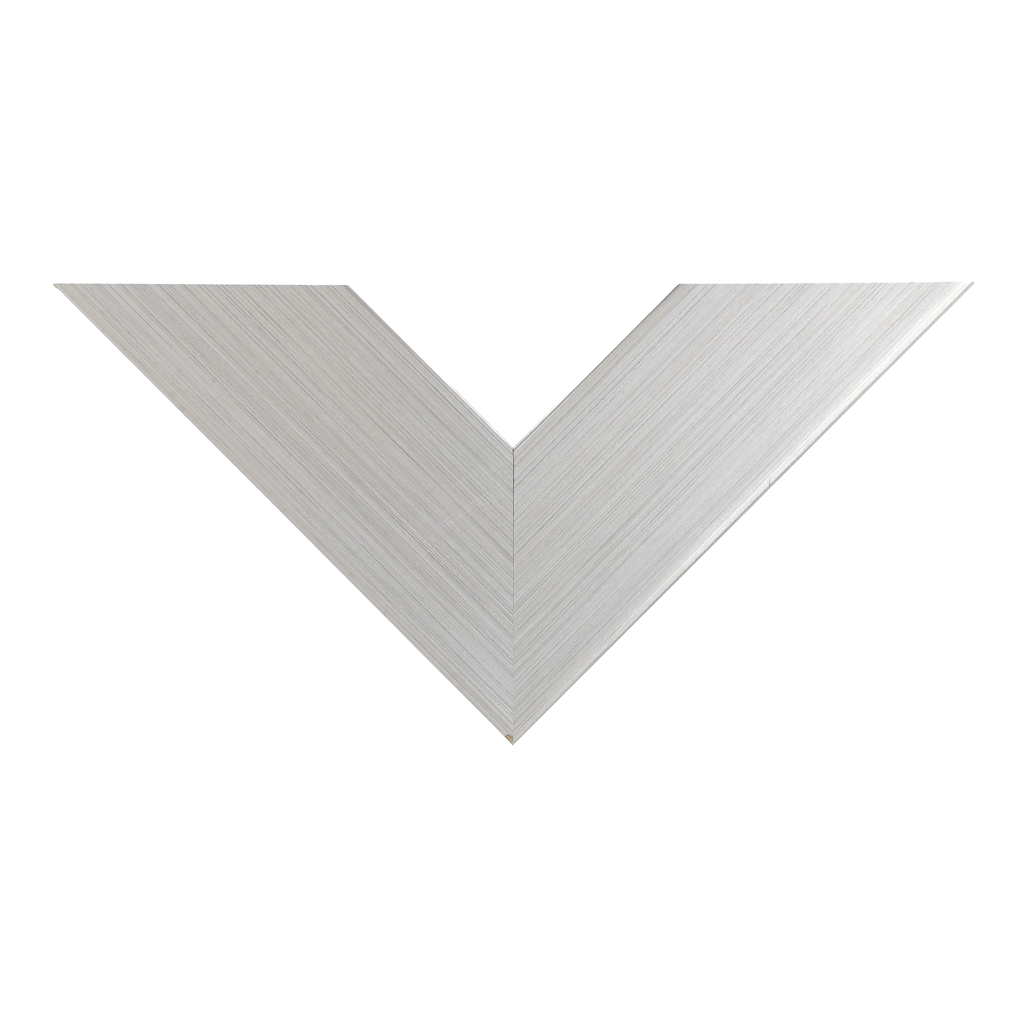 Top view of Strata picture frame in brushed silver