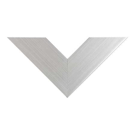 Top view of Strata picture frame in brushed silver