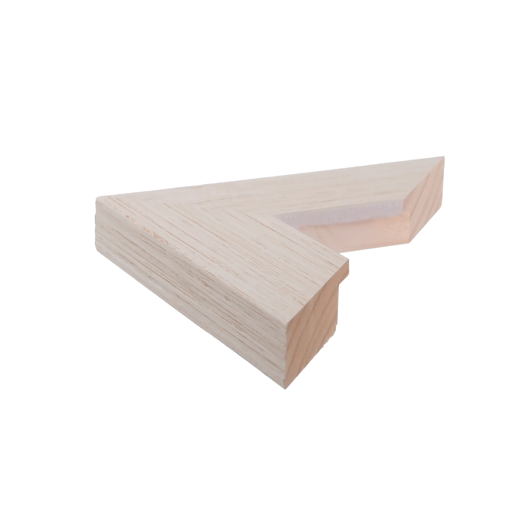 Side view of Strata picture frame in brushed white