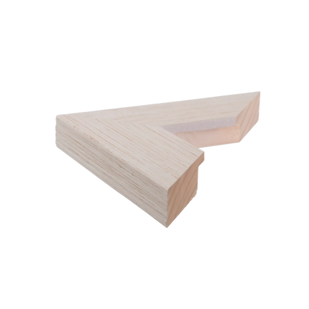 Side view of Strata picture frame in brushed white