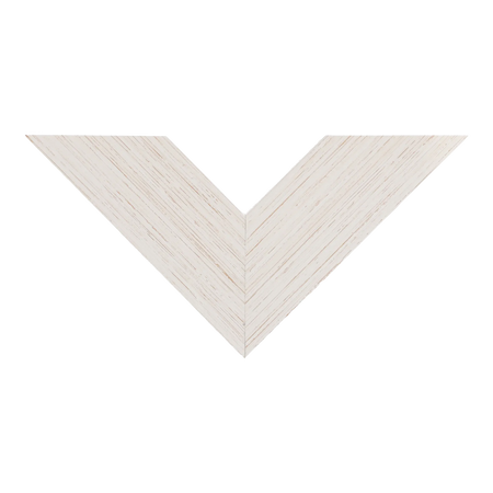 Top view of Strata picture frame in brushed white