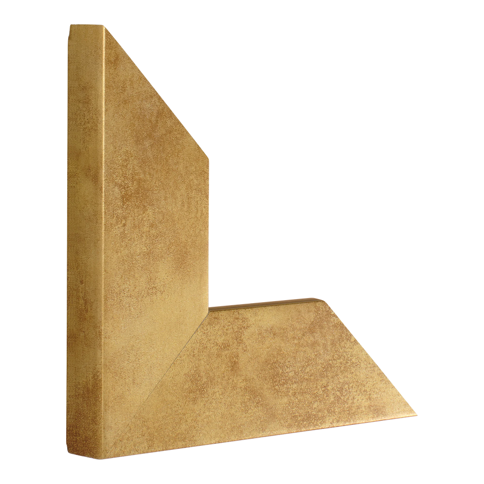 Vertical view of strata distressed gold picture frame