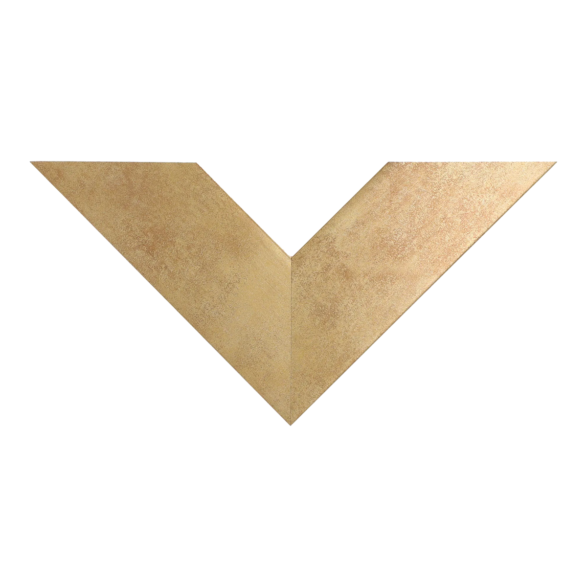 Top view of Strata picture frame in distressed gold