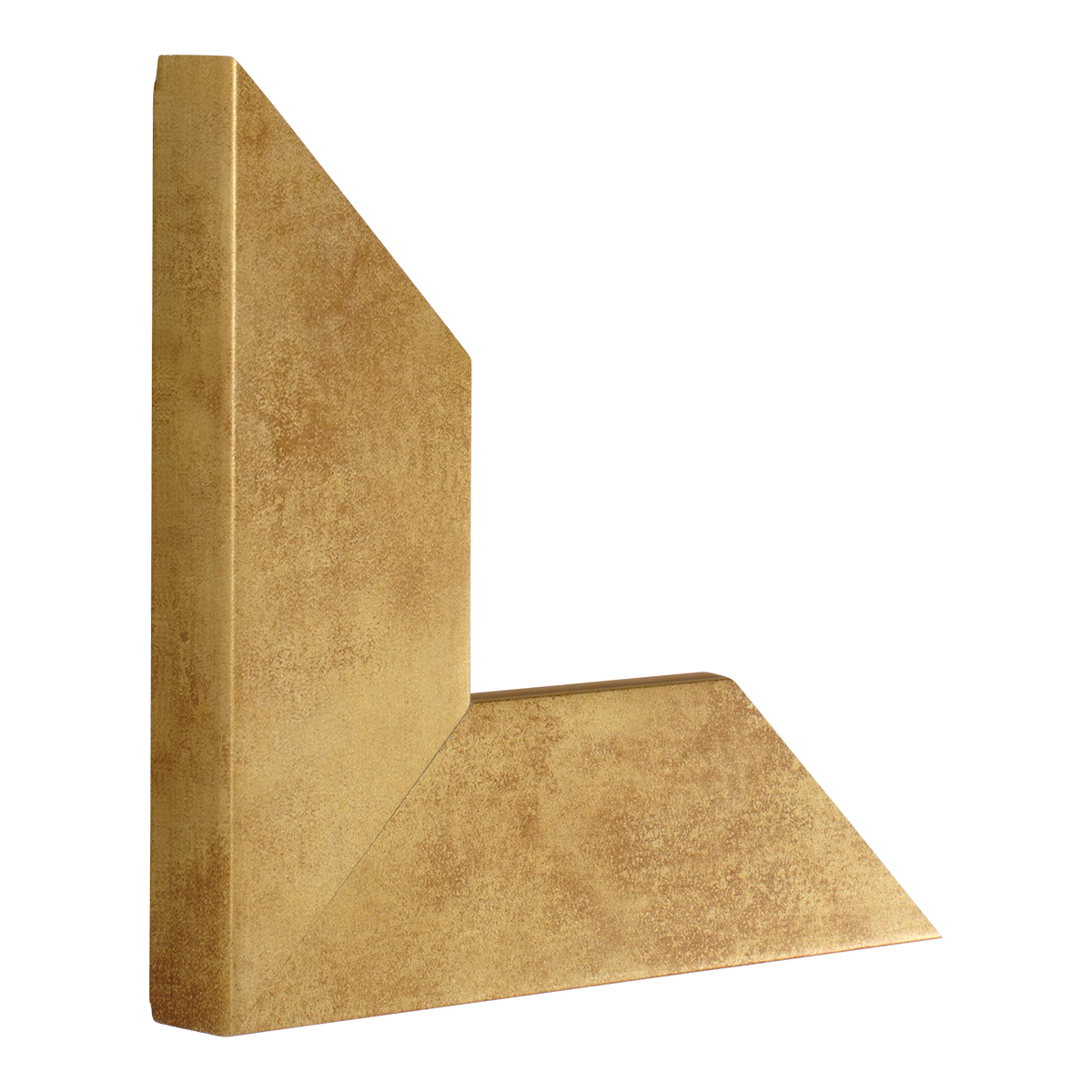 Vertical view of strata distressed gold picture frame