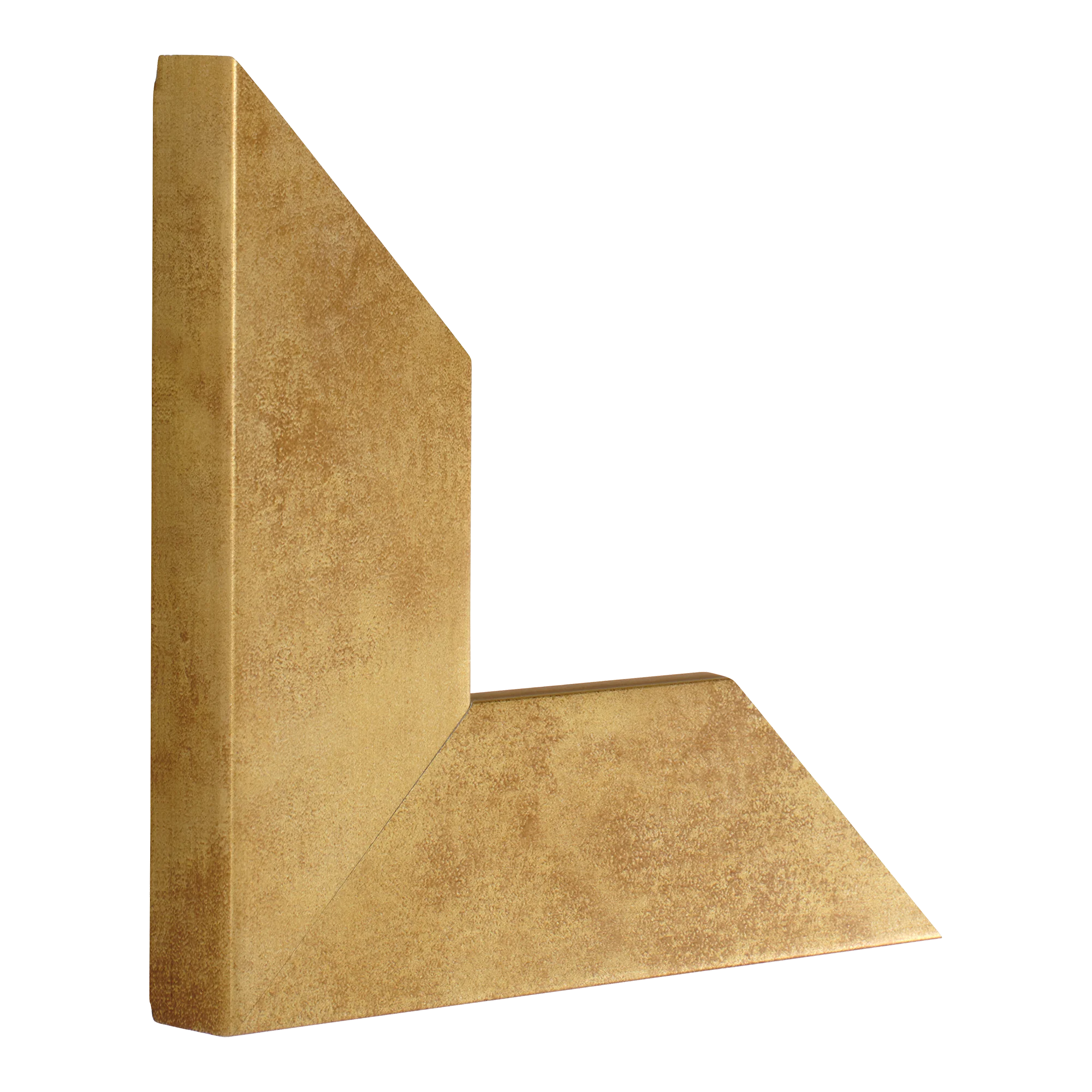 Vertical view of strata distressed gold picture frame