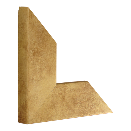 Vertical view of strata distressed gold picture frame