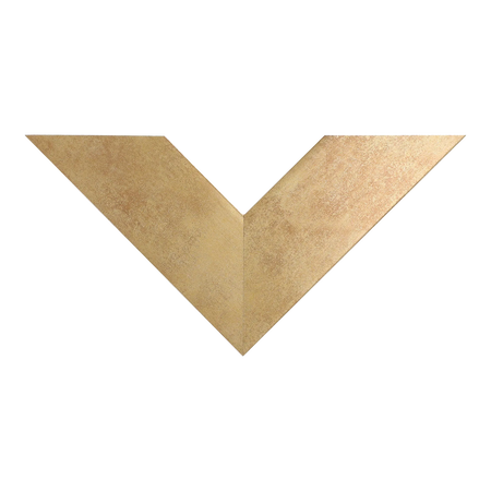 Top view of Strata picture frame in distressed gold