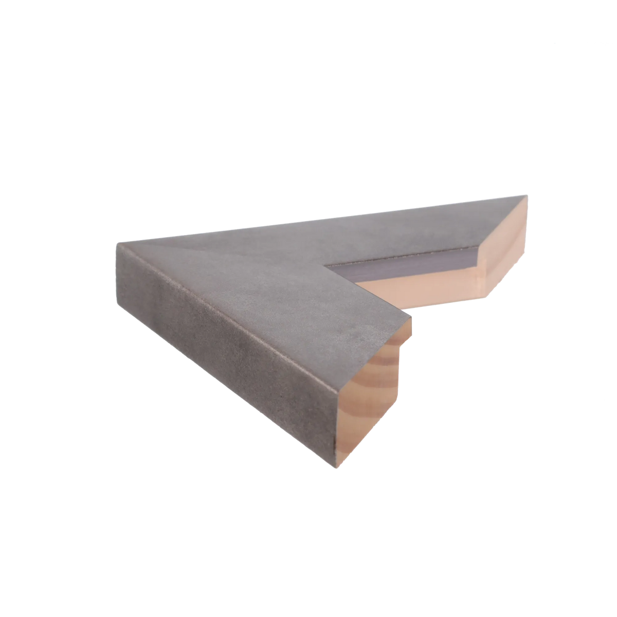 Side view of Strata picture frame in distressed silver