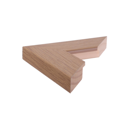 Side view of Strata picture frame in oak