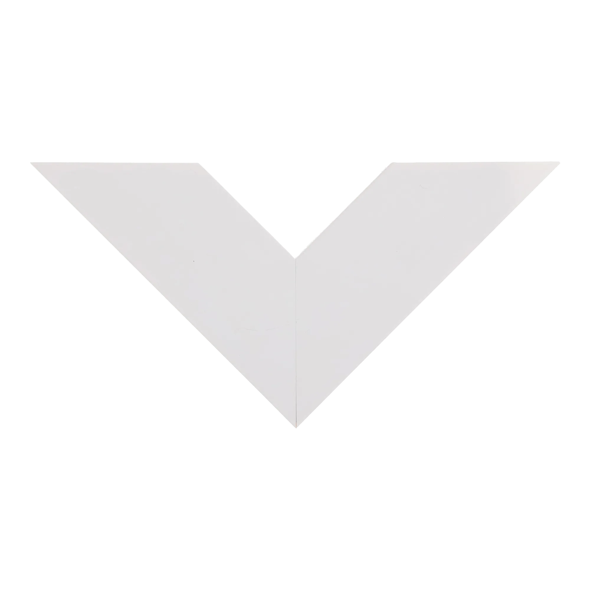 Top view of Strata picture frame in white