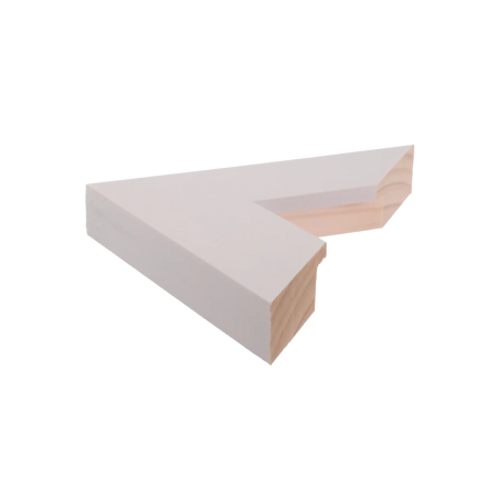 Side view of Strata picture frame in white