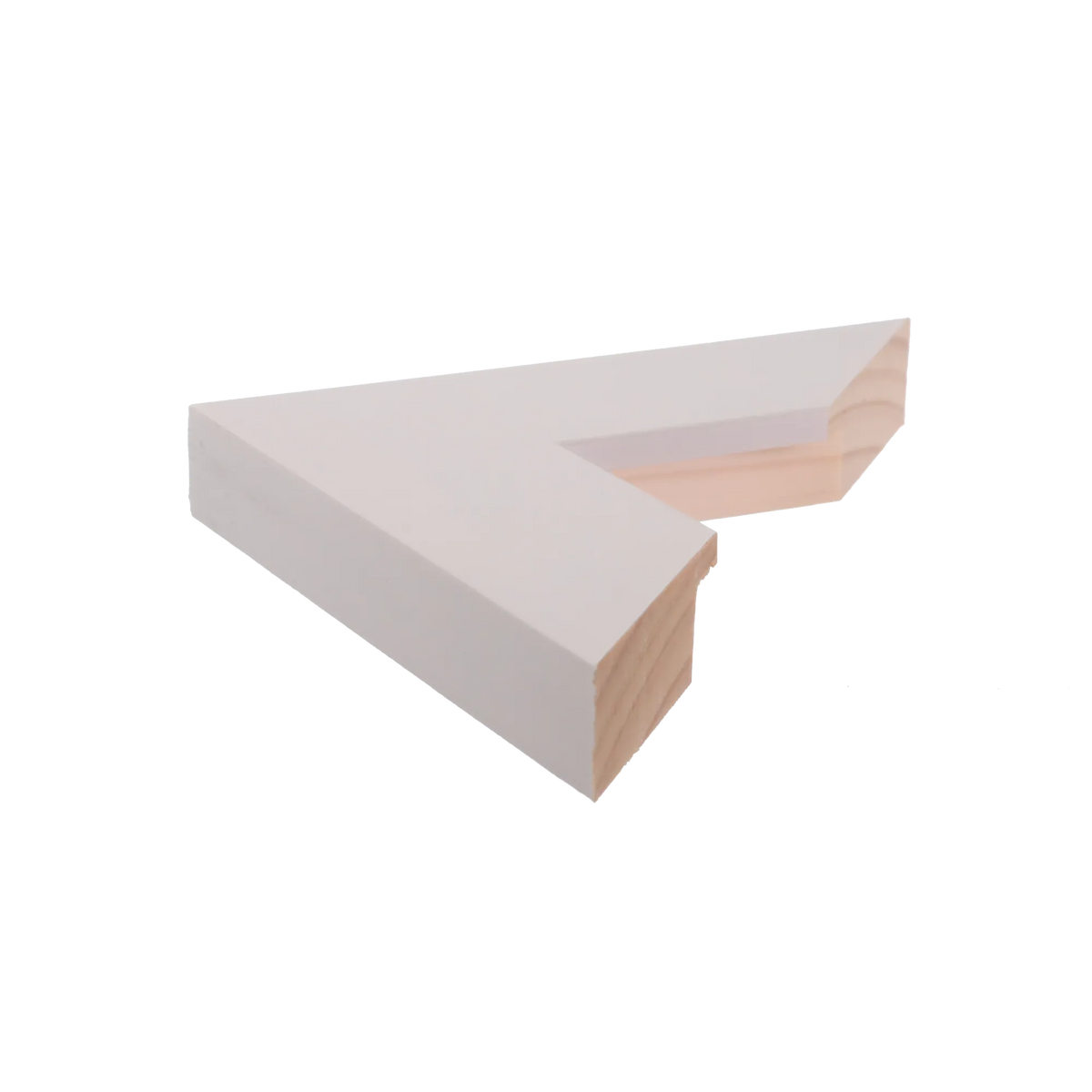Side view of Strata picture frame in white
