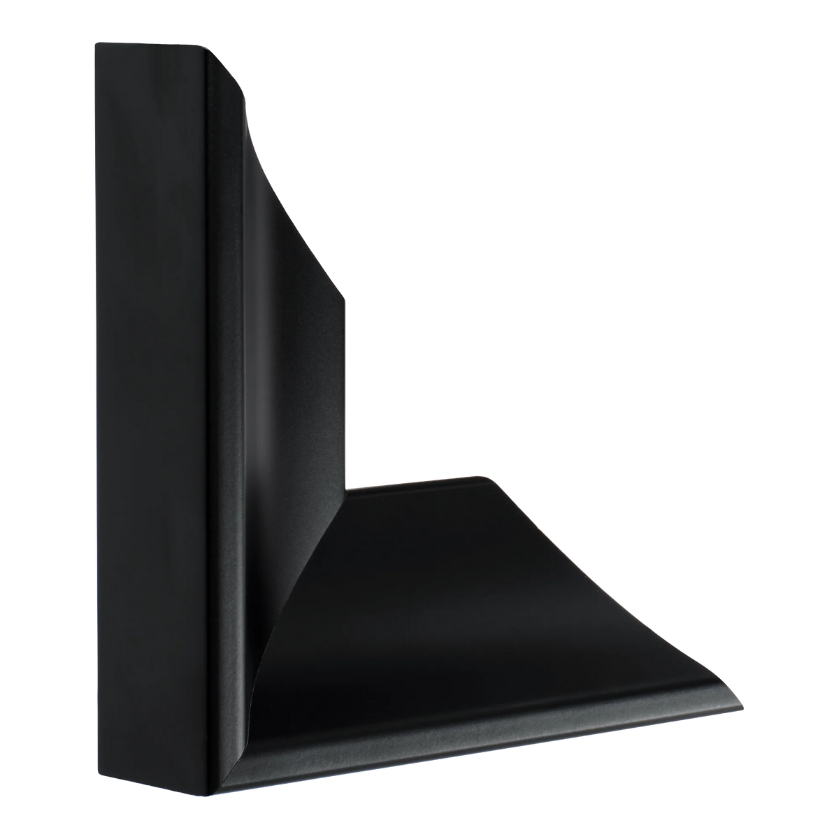 Vertical view of swoop black picture frame
